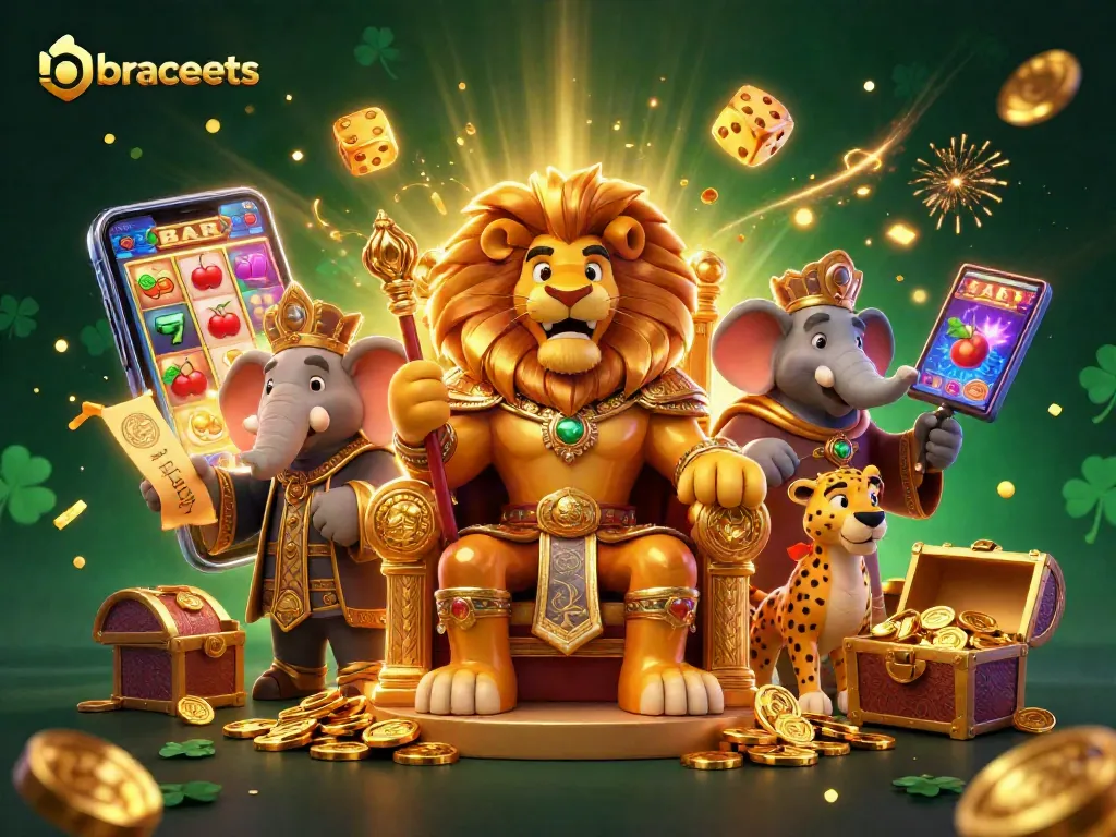 Boost your style with stunning bracelets, featuring a lively casino scene with 3D characters.