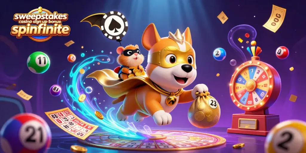 Experience the excitement of sweepstakes casino sign up bonus spinfinite with heroic characters and vibrant game elements.