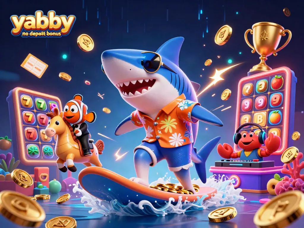 Experience the excitement of the yabby no deposit bonus with vibrant 3D casino characters and dynamic elements