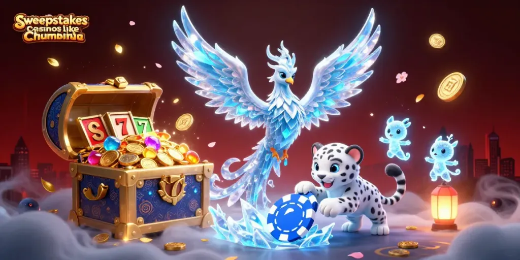 Engage with sweepstakes casinos like Chumba featuring vibrant 3D characters and dynamic casino elements.