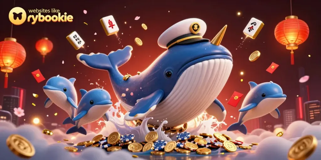 Play poker and win big with top websites like mybookie in a vibrant casino-themed scene.