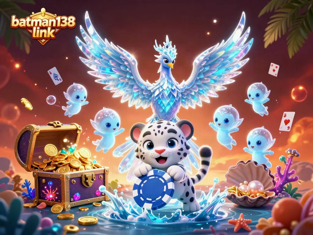 Engage with vibrant batman138 link casino gaming scene showcasing an ice phoenix and enchanting visuals.
