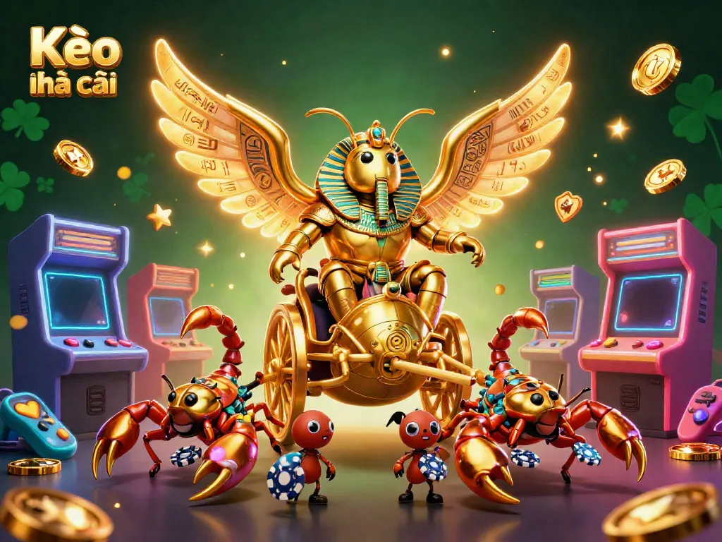 Engage with Kèo nhà cái through a vibrant 3D scene of betting action and dynamic game elements.