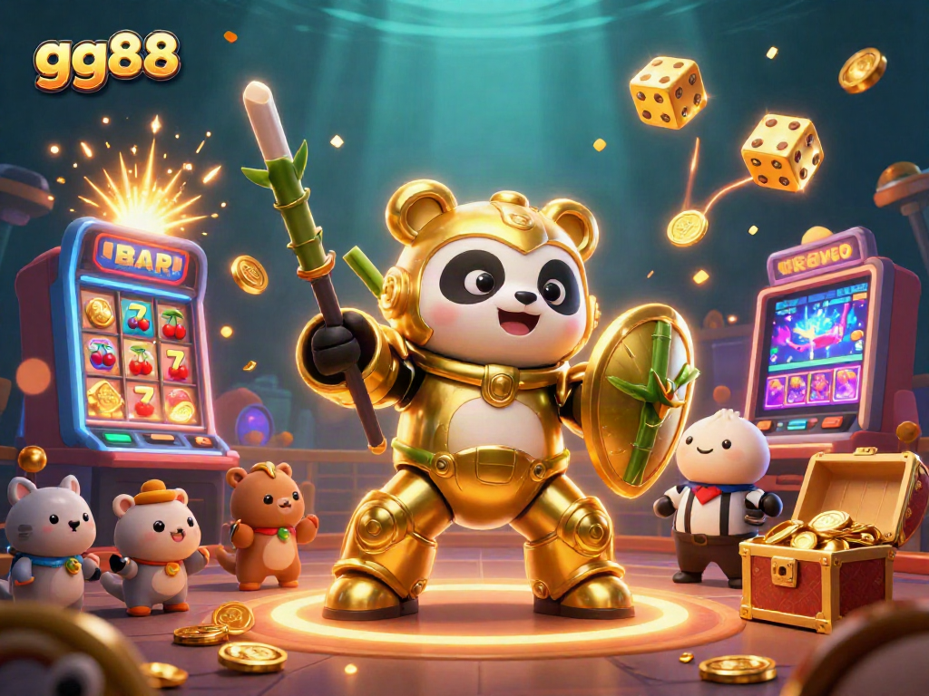 Engage in thrilling gameplay with gg88 at a vibrant casino showdown featuring exciting 3D elements.