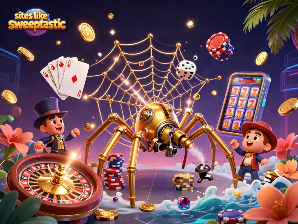 Spin the reels at sites like sweeptastic and enjoy vibrant golden gambling elements.