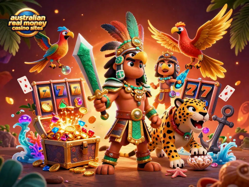 Experience thrilling games at australian real money casino sites with energetic characters and vibrant slots.