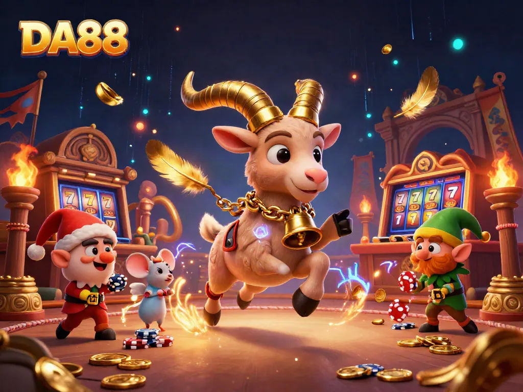 Engage in thrilling games at DA88's festive holiday-horror casino featuring Krampus and elves.