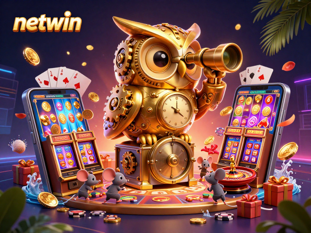 Engage in thrilling gameplay at netwin with a vibrant casino scene featuring colorful elements.