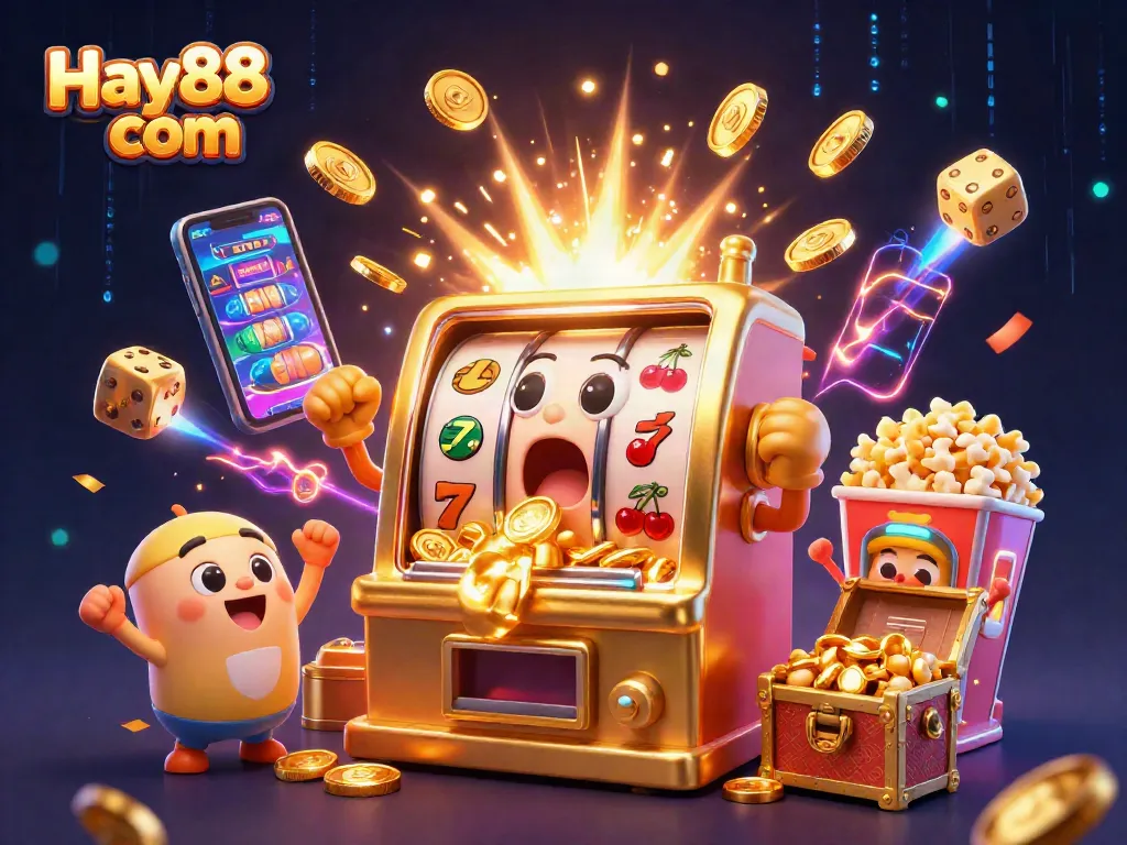 Spin the reels on Hay88 com; win big with a jackpot explosion in a vibrant casino scene.